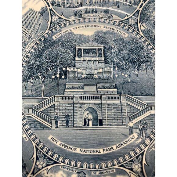 Jon Roth Historical Souvenir Plate of Arkansas. - Picture 2 of 6